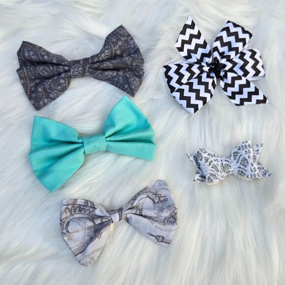 New Baby Girl Hair Bows – Set of 5 Clips, Soft & Stylish for Toddlers & Kids - Picture 1 of 2